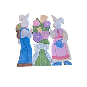 Charming Easter Bunny Wooden Decor